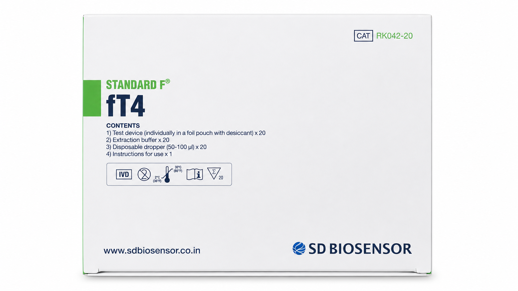 STANDARD F fT4 FIA 20 Test Kit