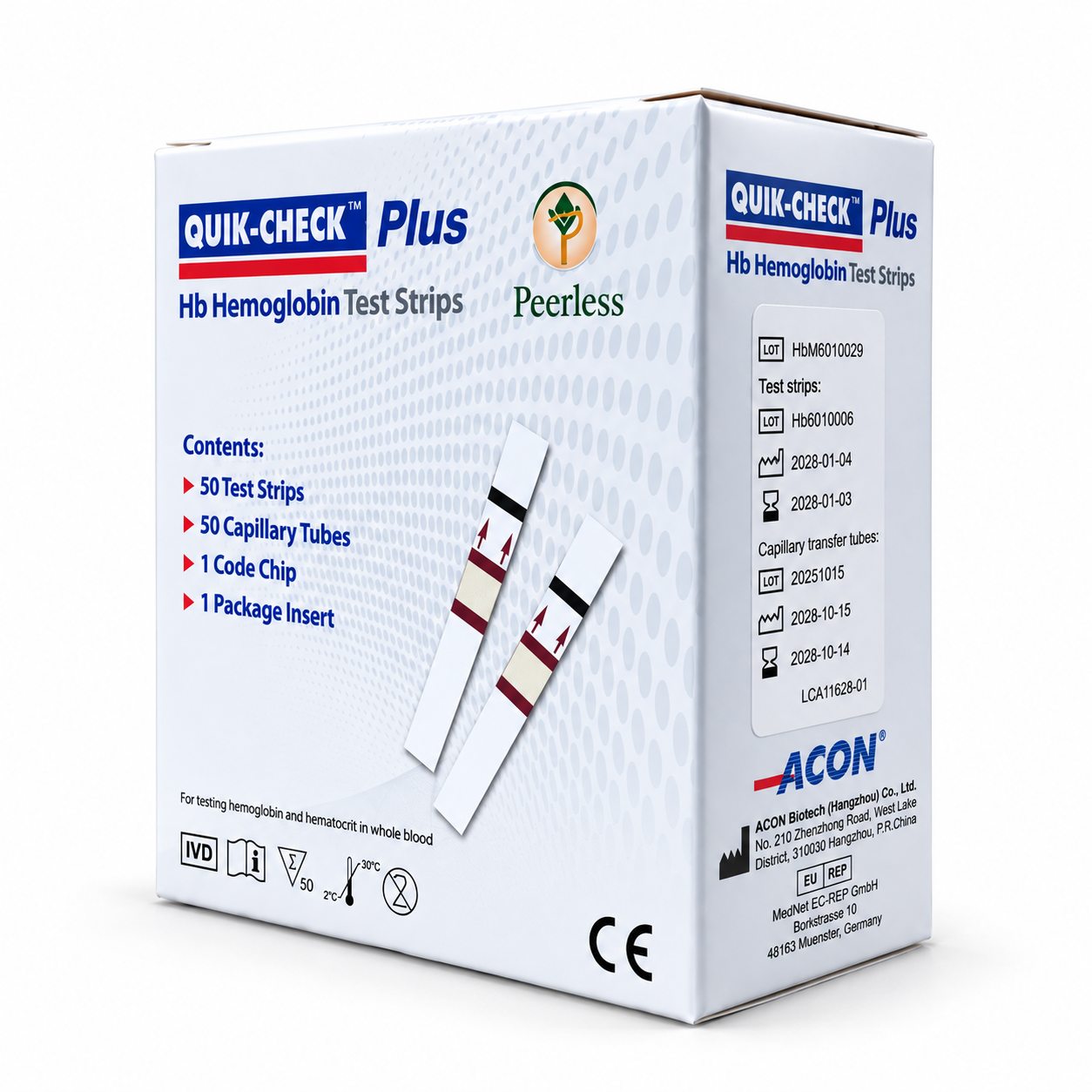 QUIK-CHECK Plus Hb Hemoglobin Test Strips