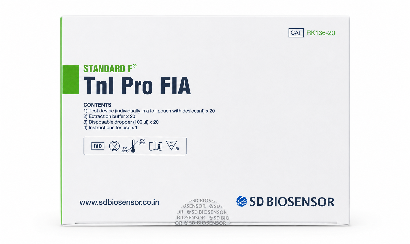 STANDARD F TnI Pro FIA 20 Test Kit
